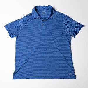 Champion Mens Golf Polo Blue Striped Stripes XL Extra Large